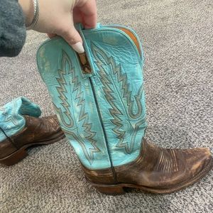 Turquoise cowboy boots